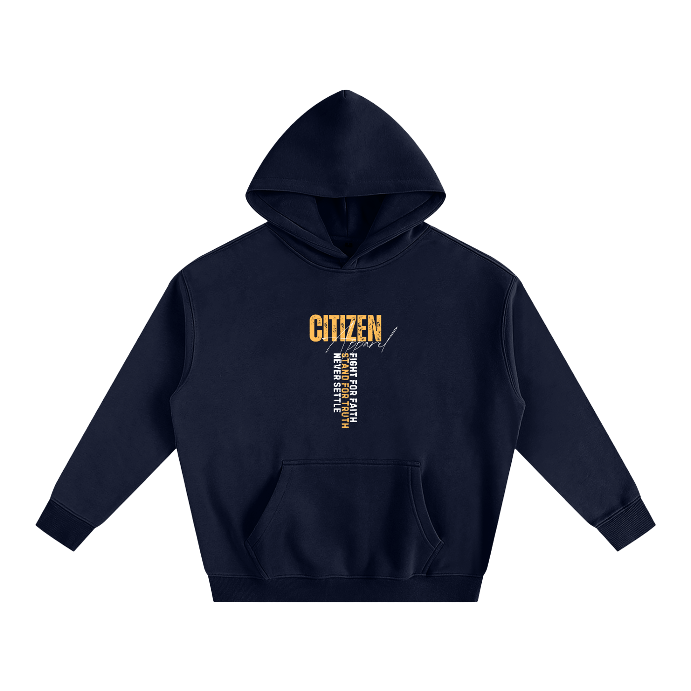 Never Settle | Psalm 144:1 Signature Oversized Hoodie