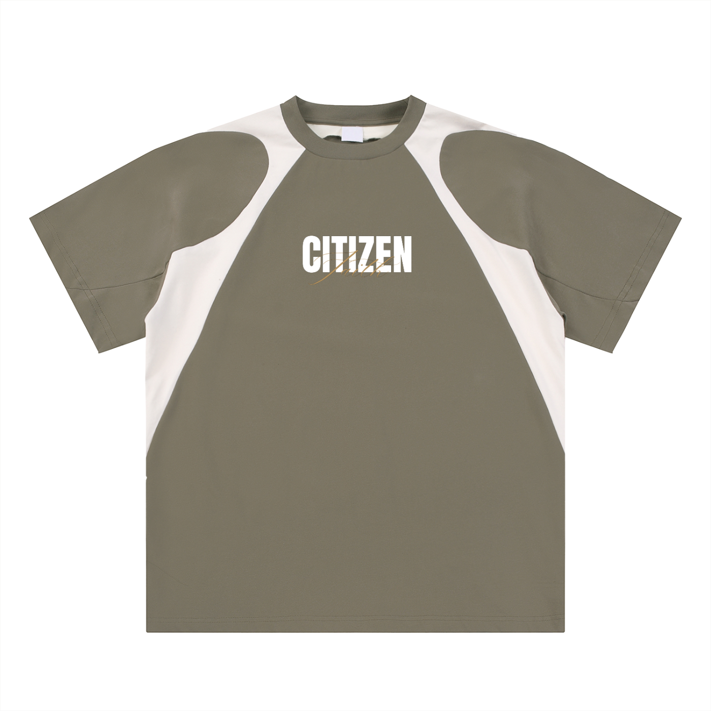 Contrast Faith Panel Cotton T-Shirt