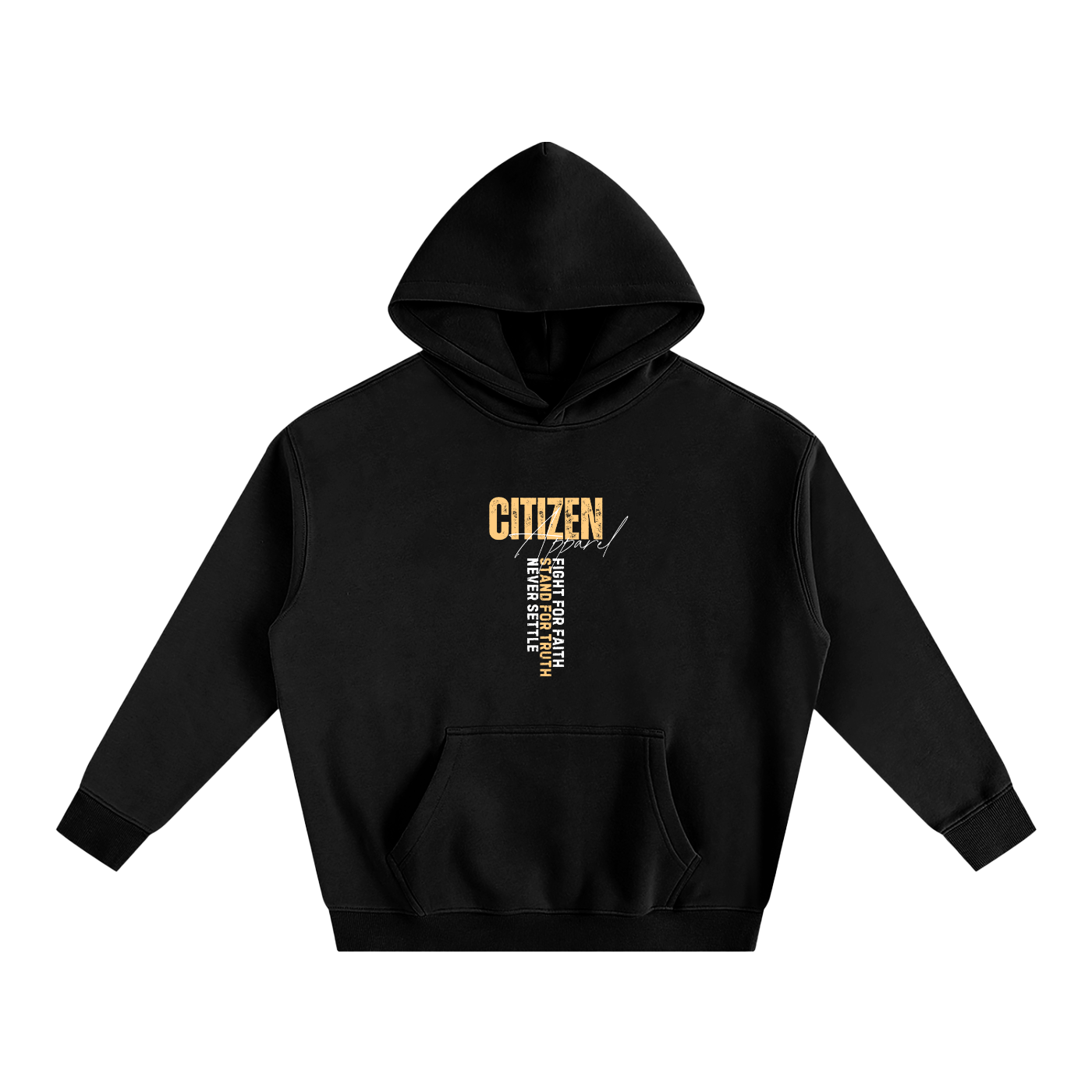 Never Settle | Psalm 144:1 Signature Oversized Hoodie