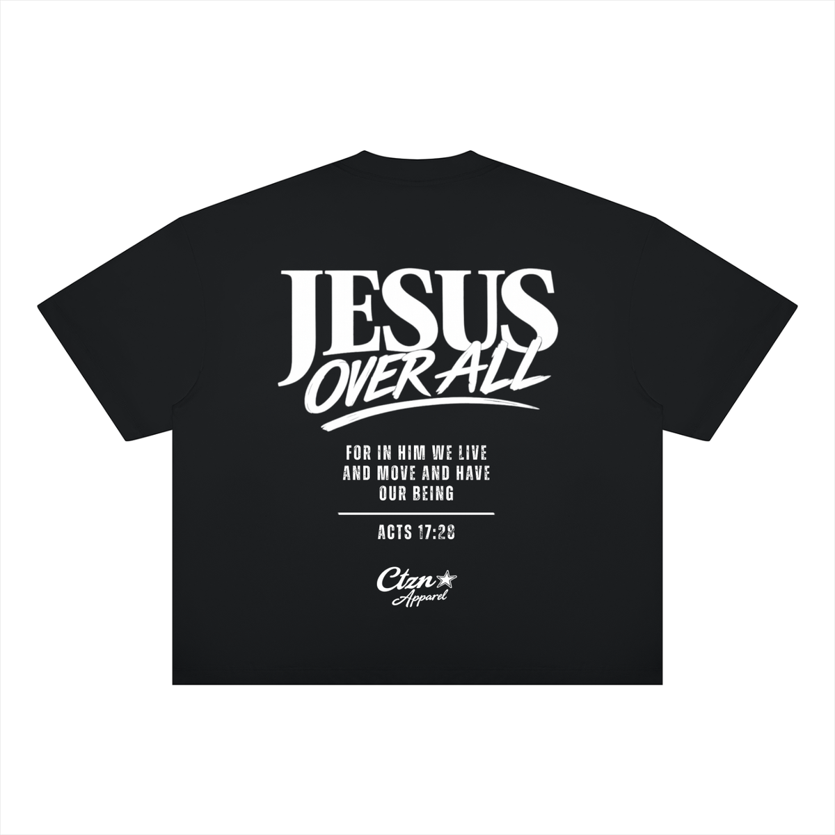 “Jesus Over All” Boxy Drop Shoulder T-Shirt