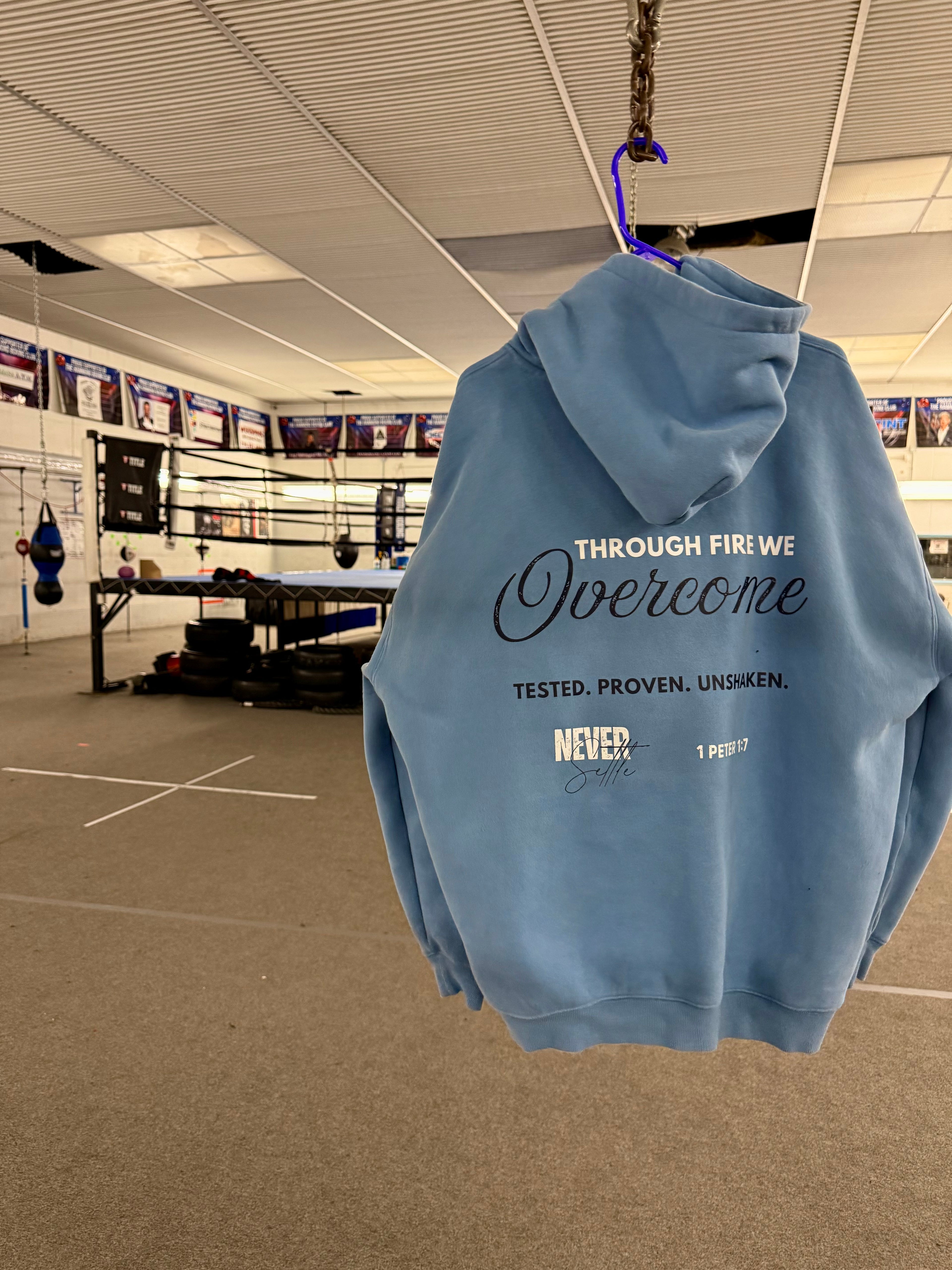 FORGED IN FIRE Oversize Fleeced Hoodie (MEDIUM BLUE)