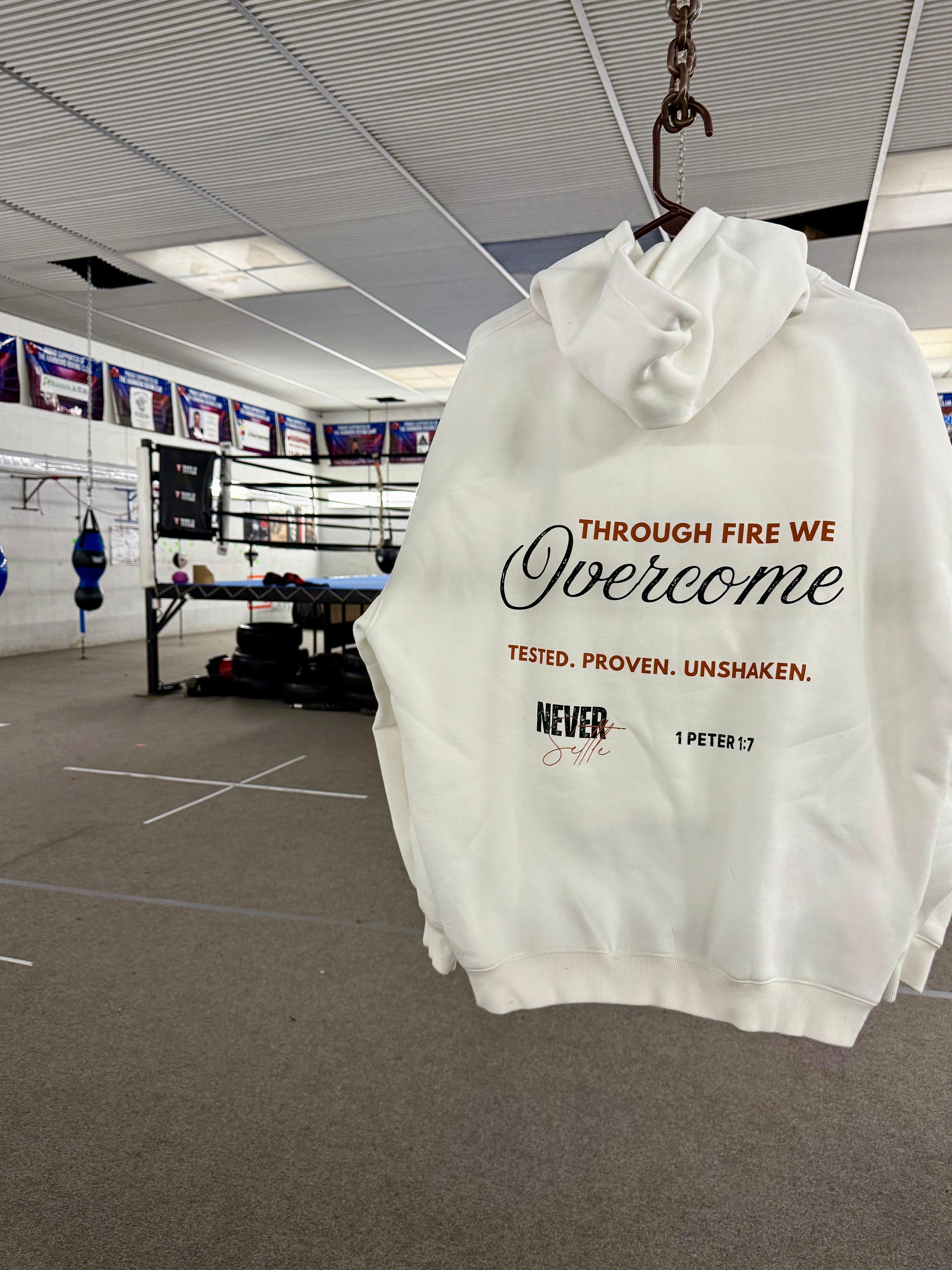 FORGED IN FIRE Oversize Fleeced Hoodie (WHITE)
