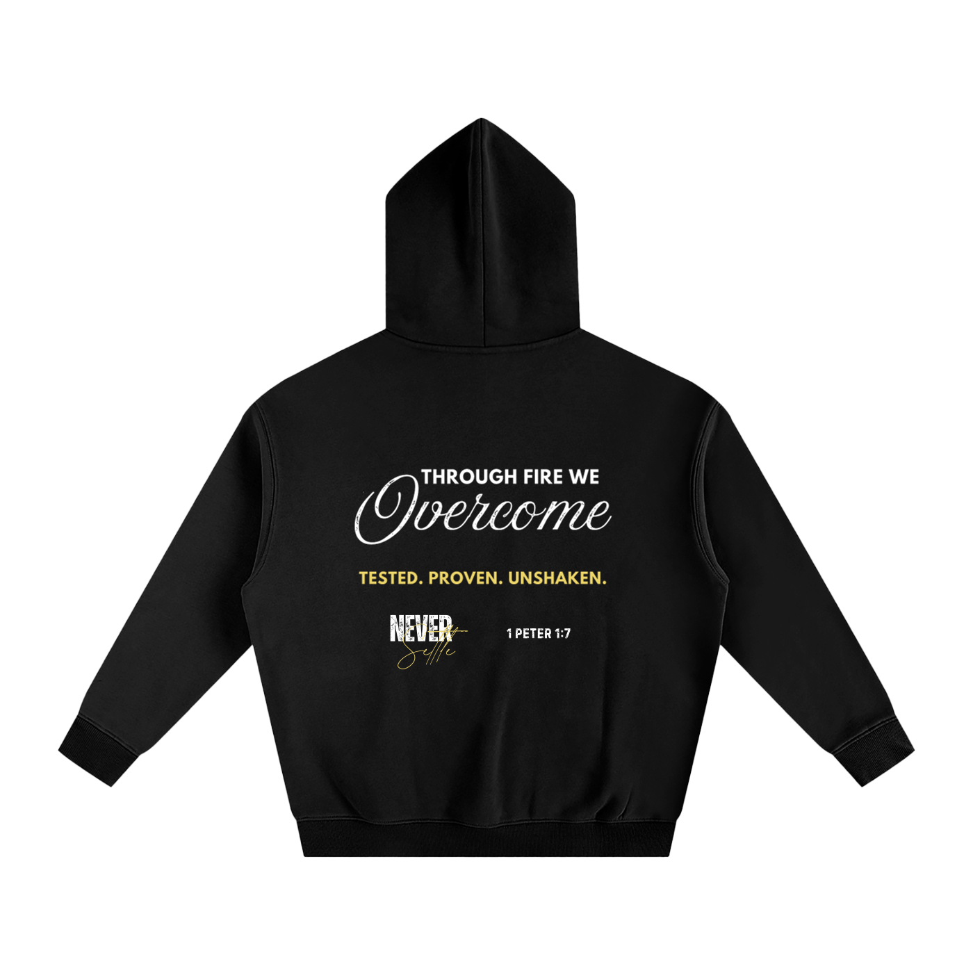 FORGED IN FIRE Oversize Fleeced Hoodie (BLACK)