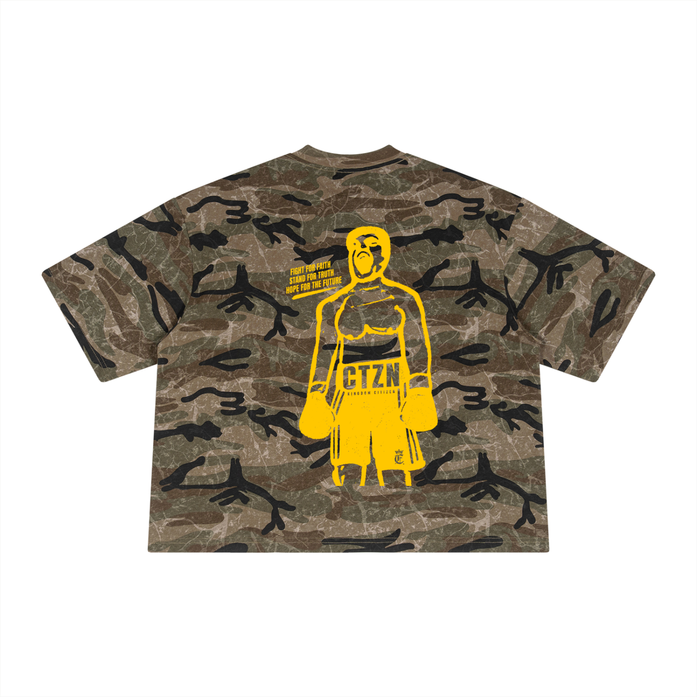 Fight the Good Fight Boxy Camo T-Shirt