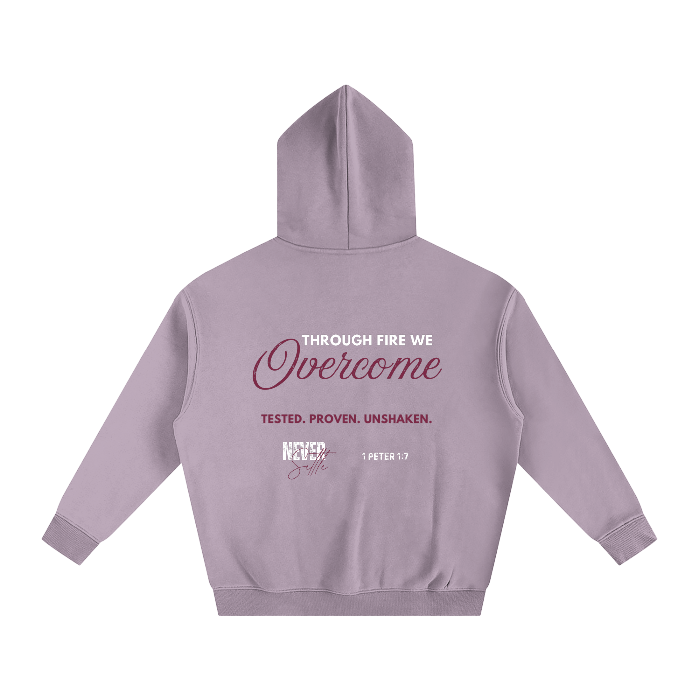 FORGED IN FIRE Oversize Fleeced Hoodie (ASH PURPLE)