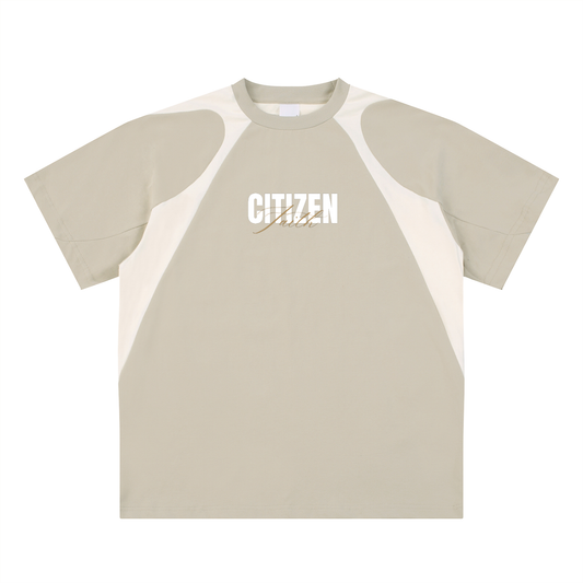 Contrast Faith Panel Cotton T-Shirt