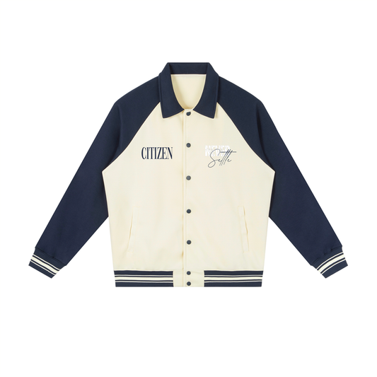 FORGED IN FIRE Baseball Jacket (APRICOT WITH NAVY)