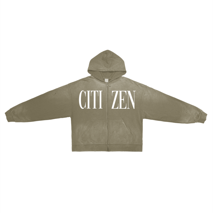 Frayed Citizen Zip Hoodie