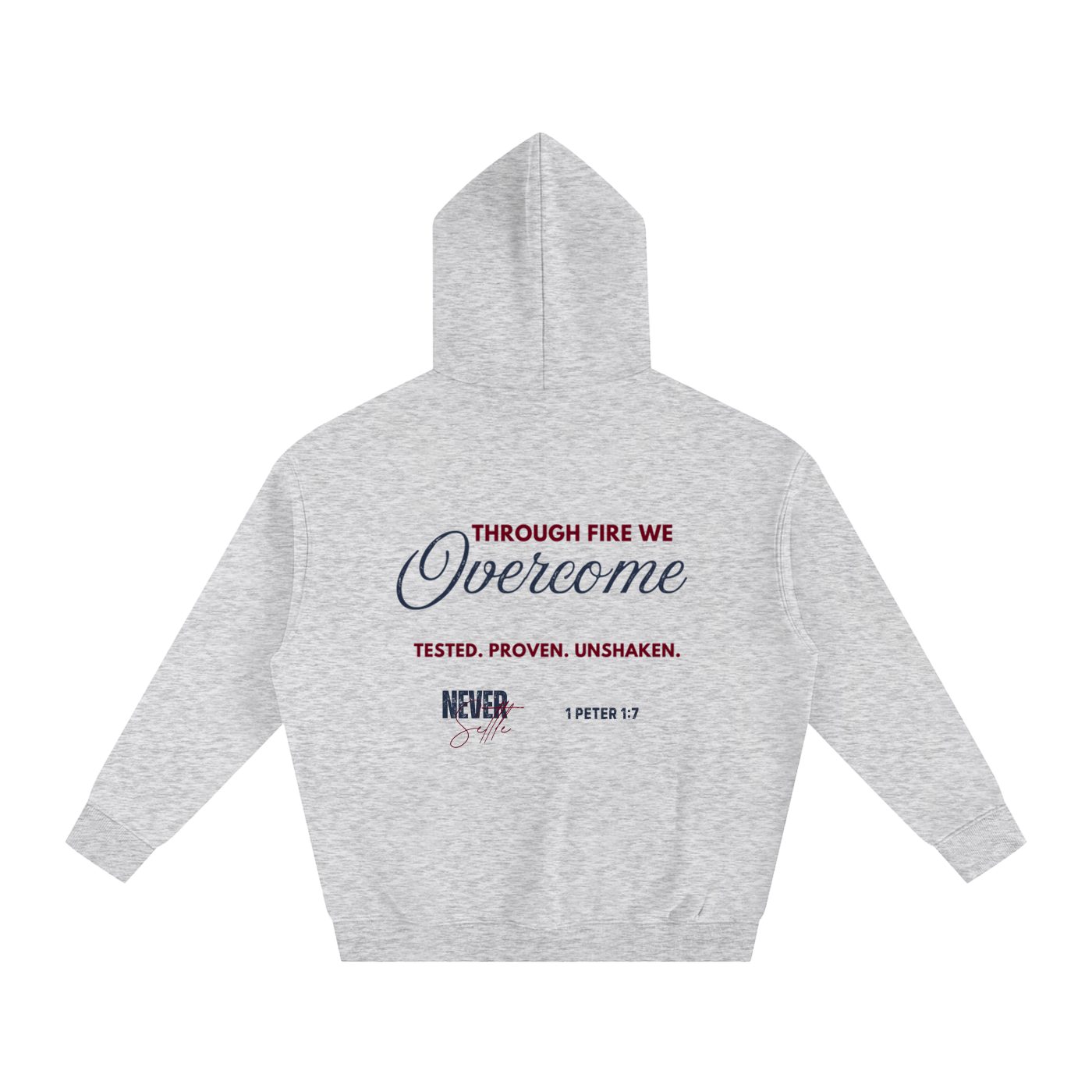 FORGED IN FIRE Oversize Fleeced Hoodie (FLOWER GRAY)