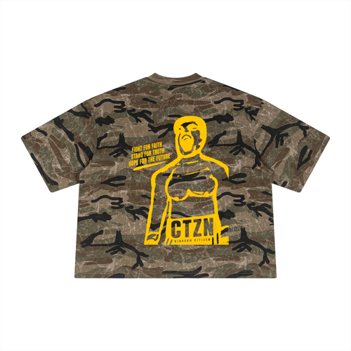 Fight the Good Fight Boxy Camo T-Shirt