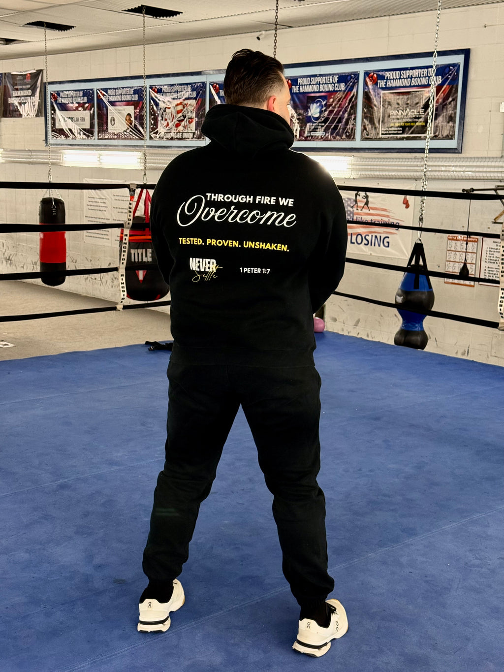 FORGED IN FIRE Oversize Fleeced Hoodie (BLACK)