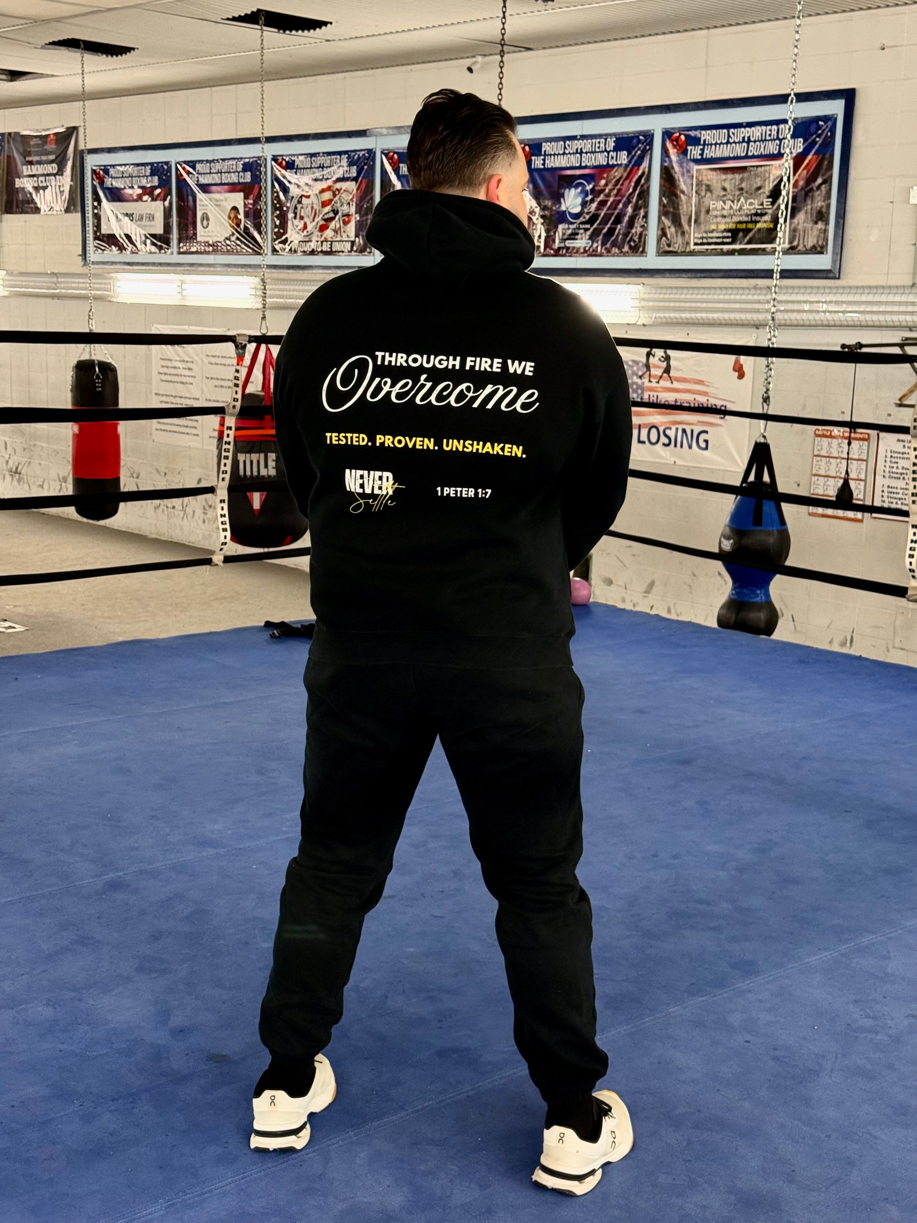 FORGED IN FIRE Oversize Fleeced Hoodie (BLACK)