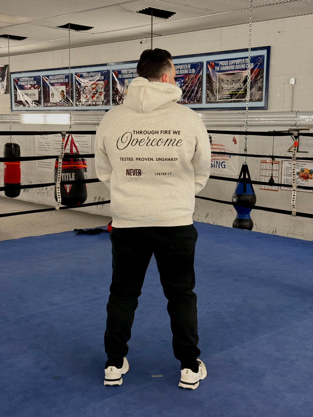 FORGED IN FIRE Oversize Fleeced Hoodie (OAT GRAY)