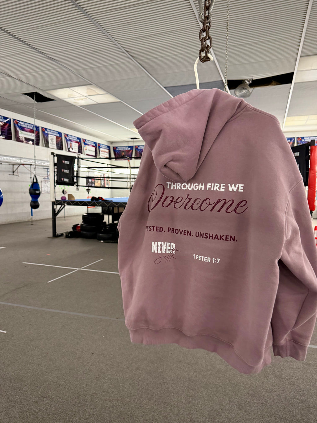 FORGED IN FIRE Oversize Fleeced Hoodie (ASH PURPLE)