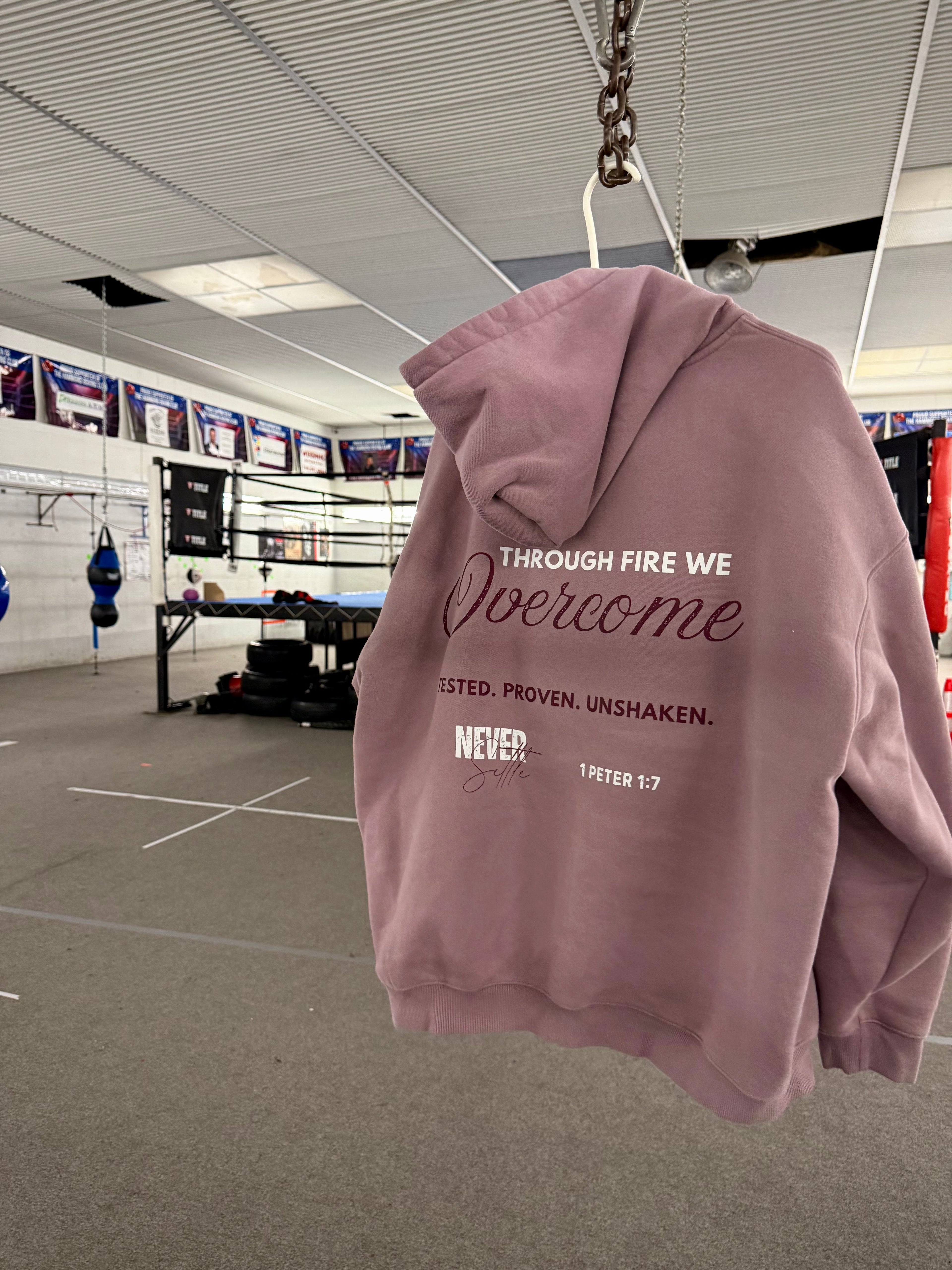 FORGED IN FIRE Oversize Fleeced Hoodie (ASH PURPLE)