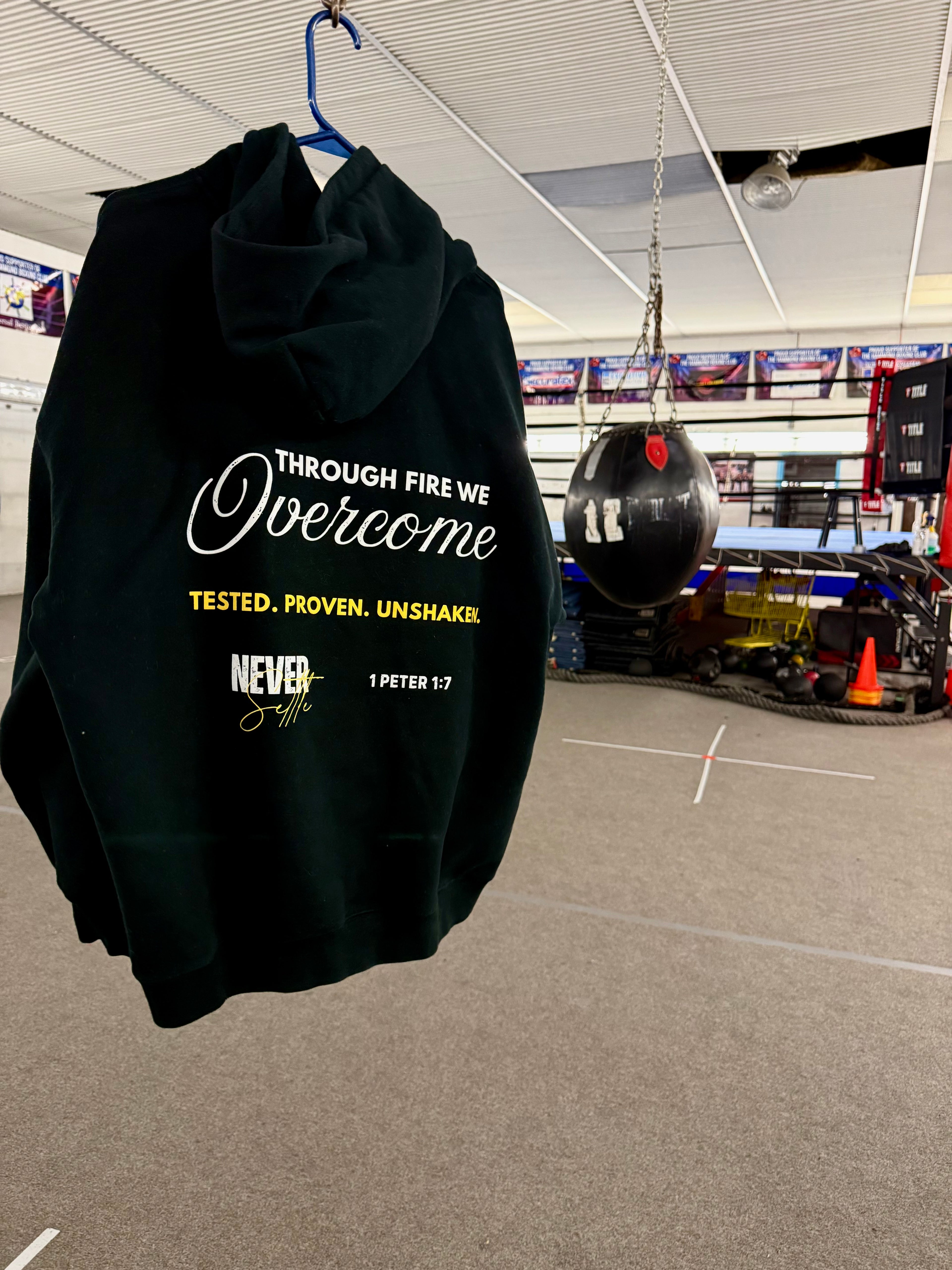 FORGED IN FIRE Oversize Fleeced Hoodie (BLACK)