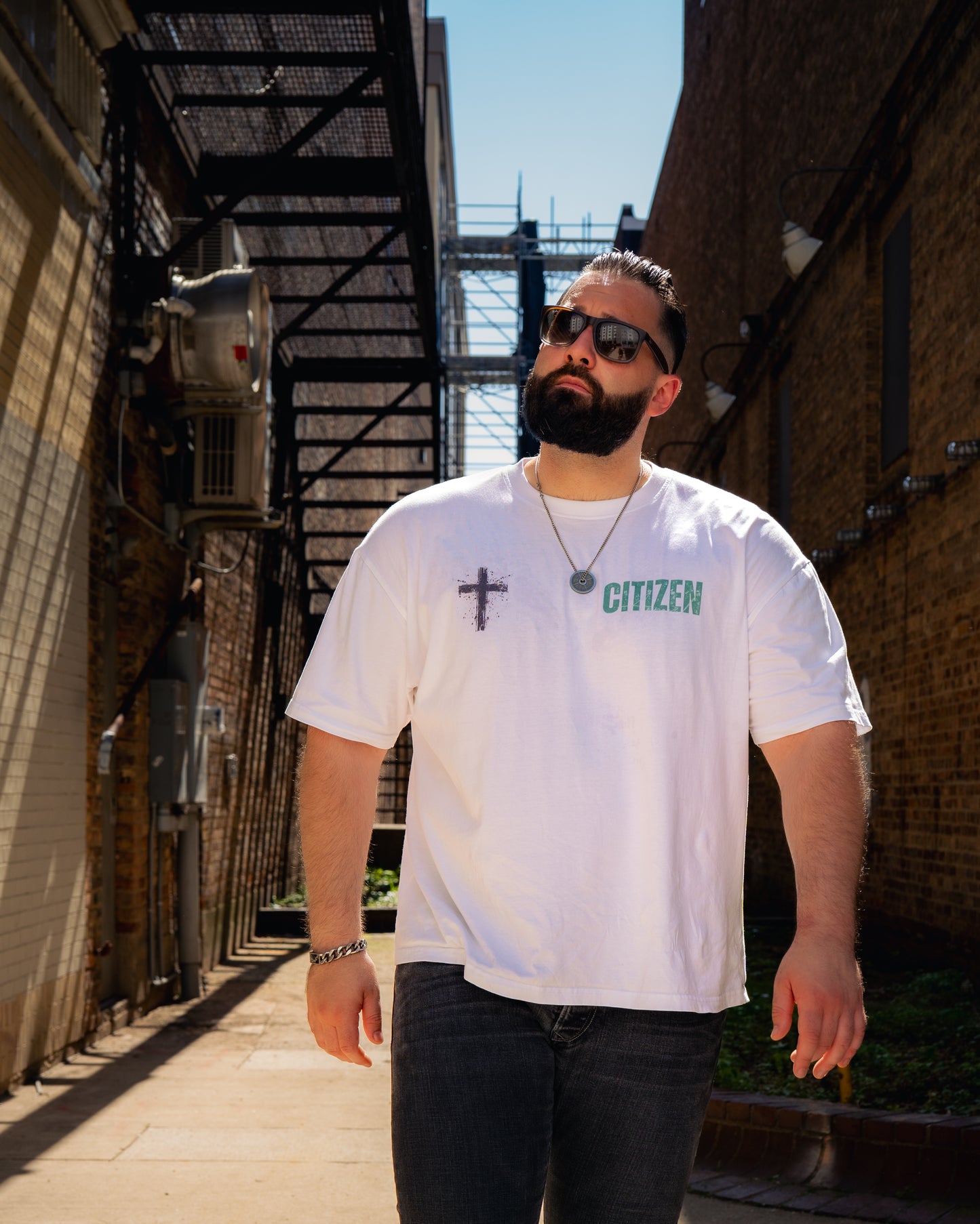 Never Settle | Psalm 18:39 Premium Oversized Tee