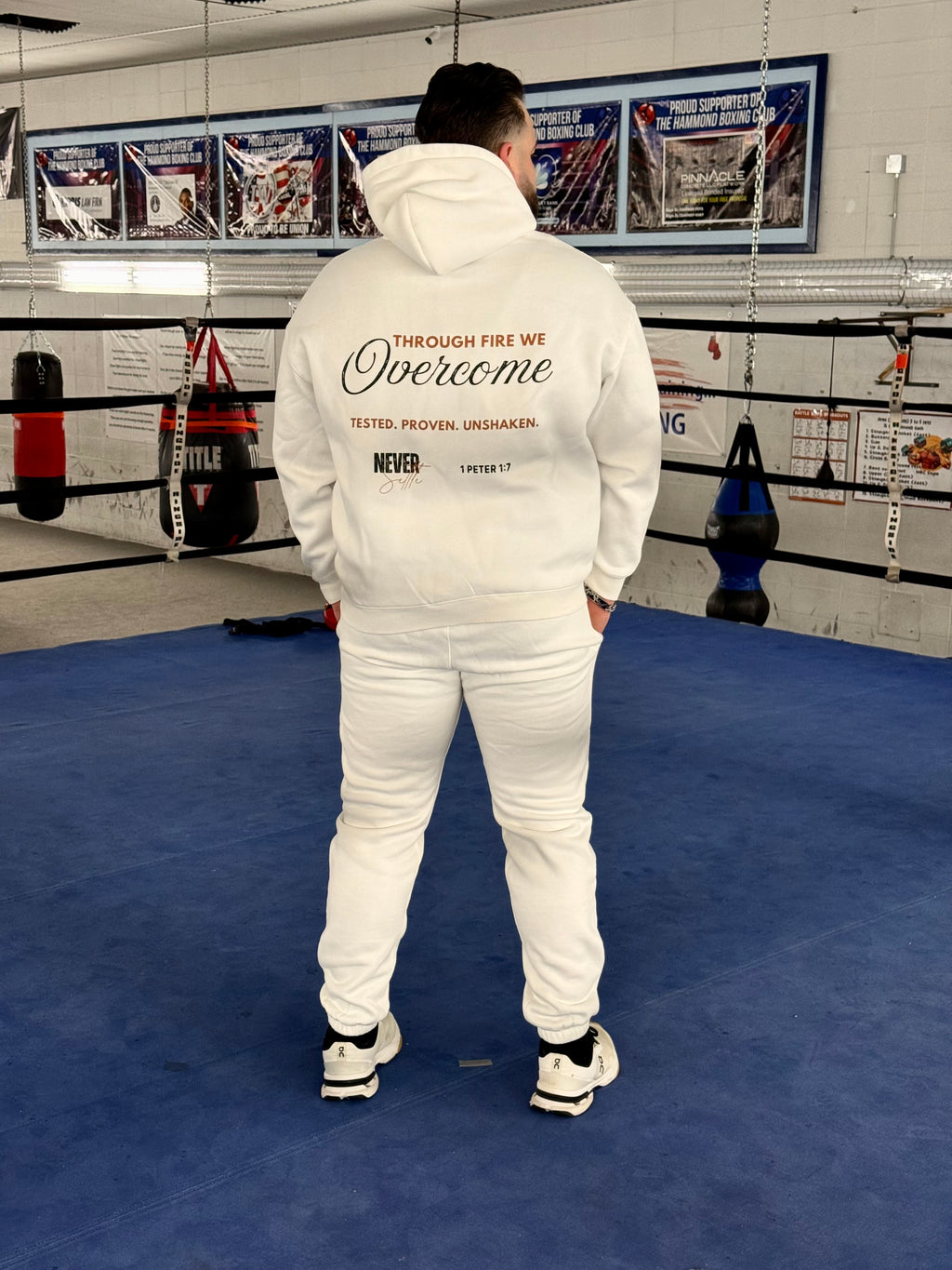 FORGED IN FIRE Oversize Fleeced Hoodie (WHITE)