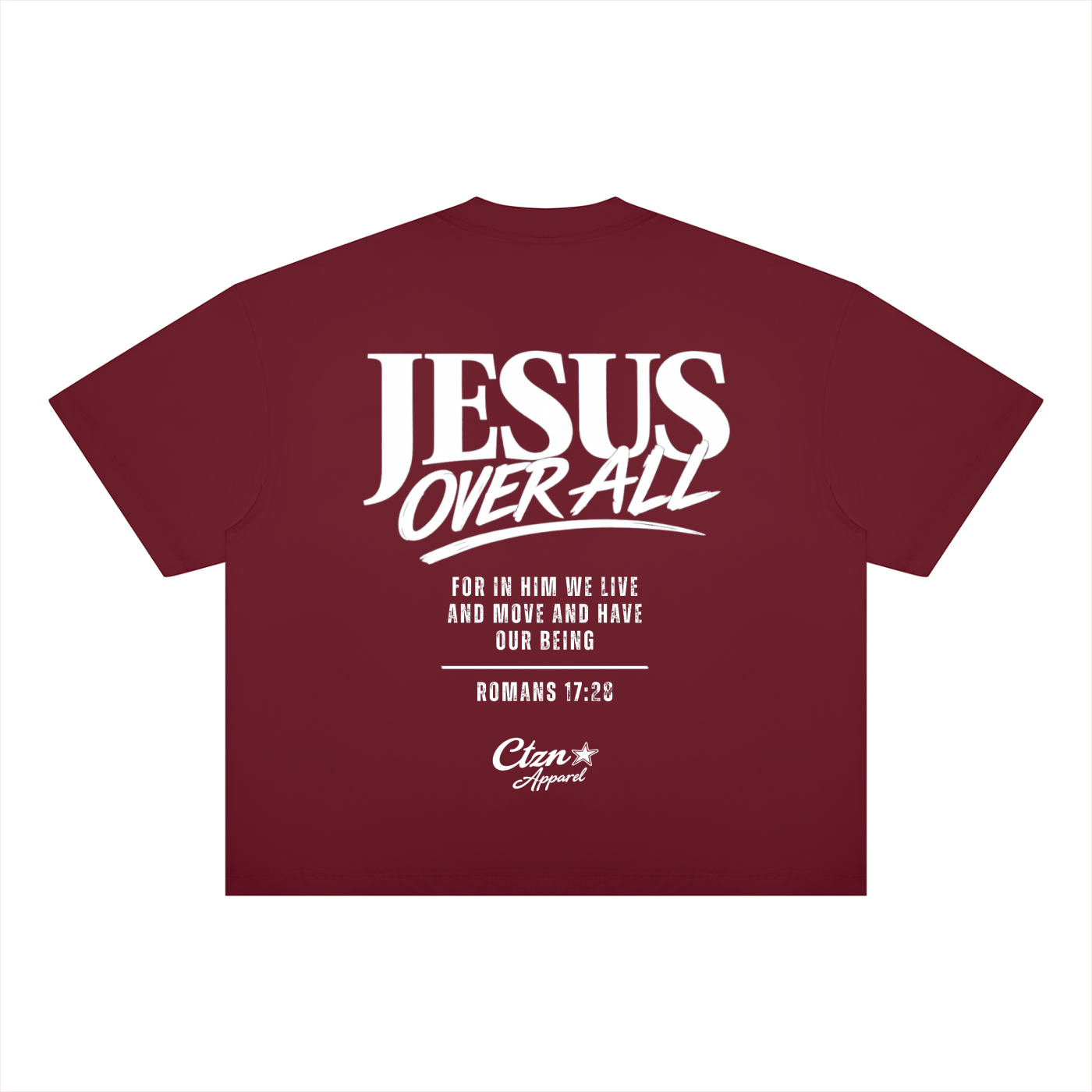 “Jesus Over All” Boxy Drop Shoulder T-Shirt
