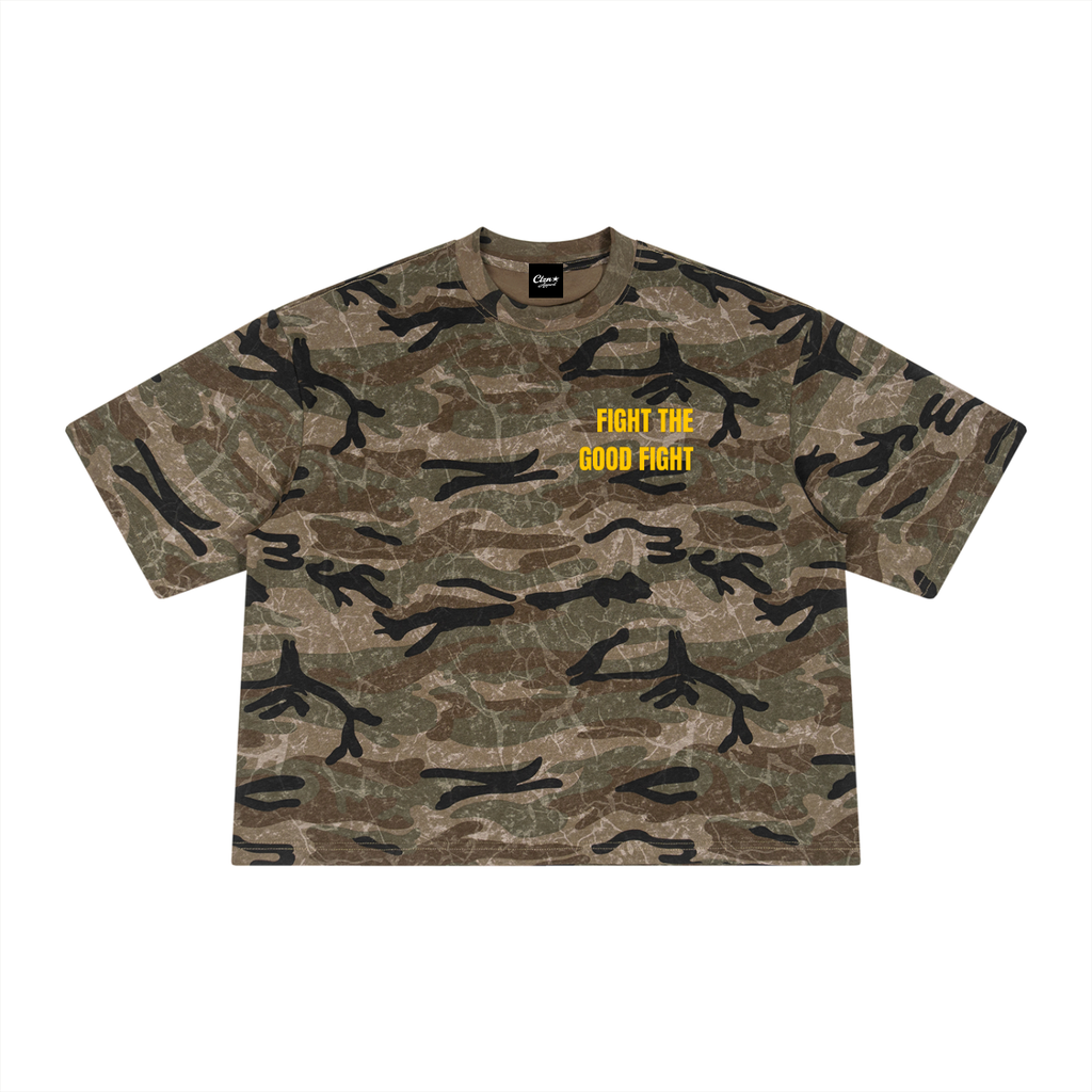Fight the Good Fight Boxy Camo T-Shirt