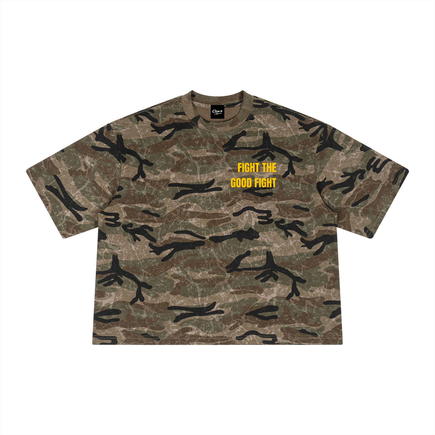 Fight the Good Fight Boxy Camo T-Shirt