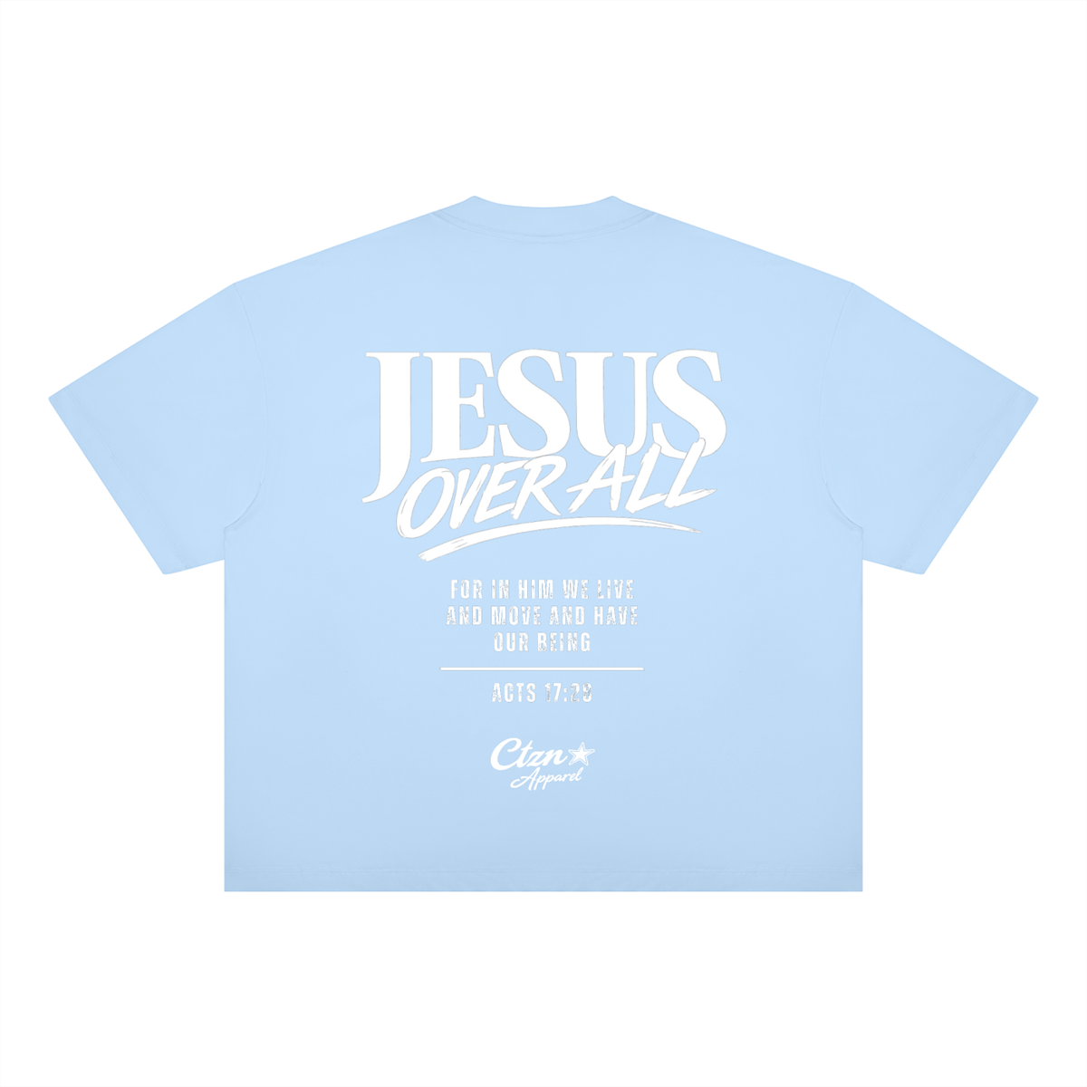 “Jesus Over All” Boxy Drop Shoulder T-Shirt