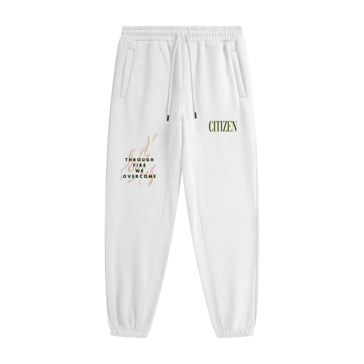 FORGED IN FIRE Unisex Heavyweight Fleece Joggers (WHITE)
