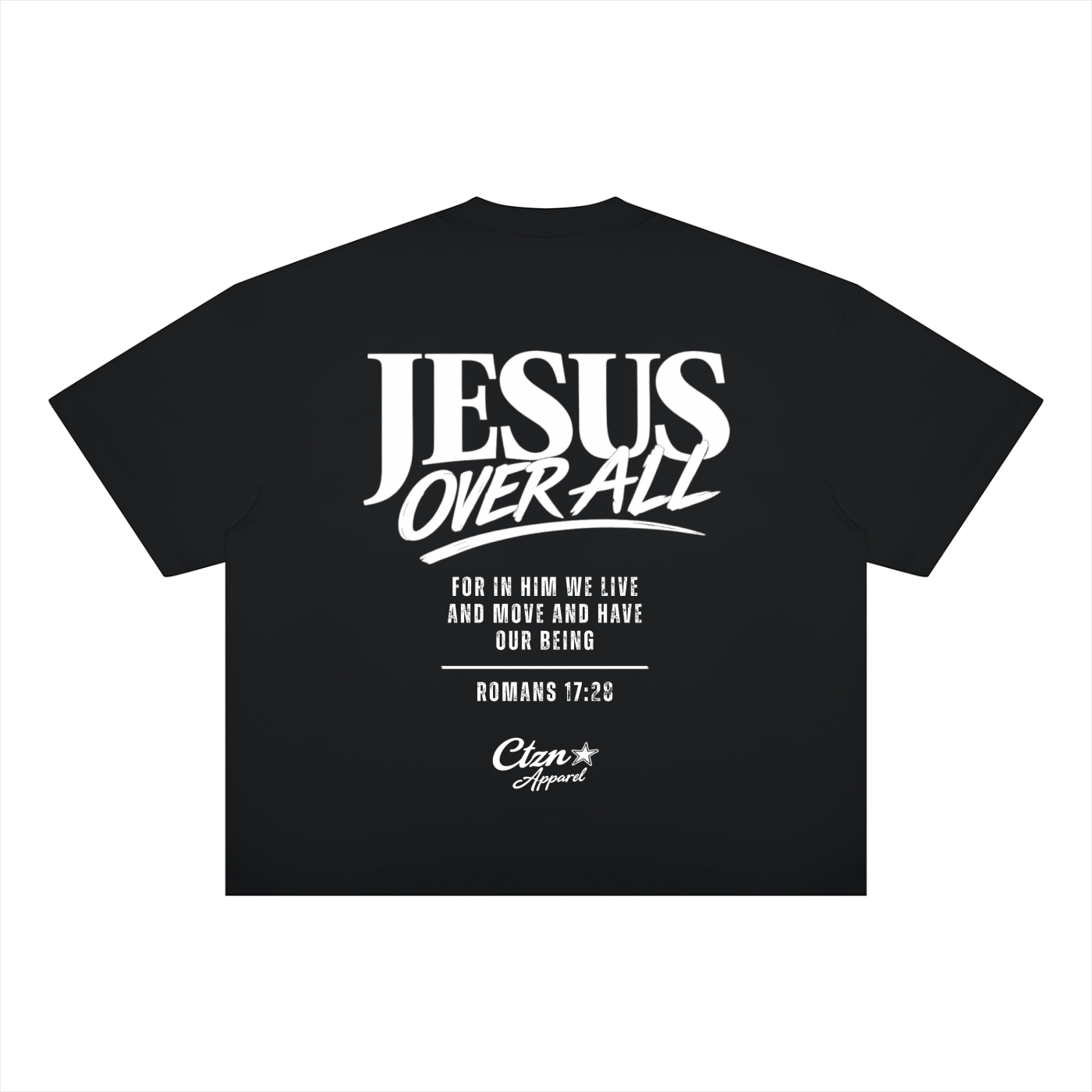“Jesus Over All” Boxy Drop Shoulder T-Shirt
