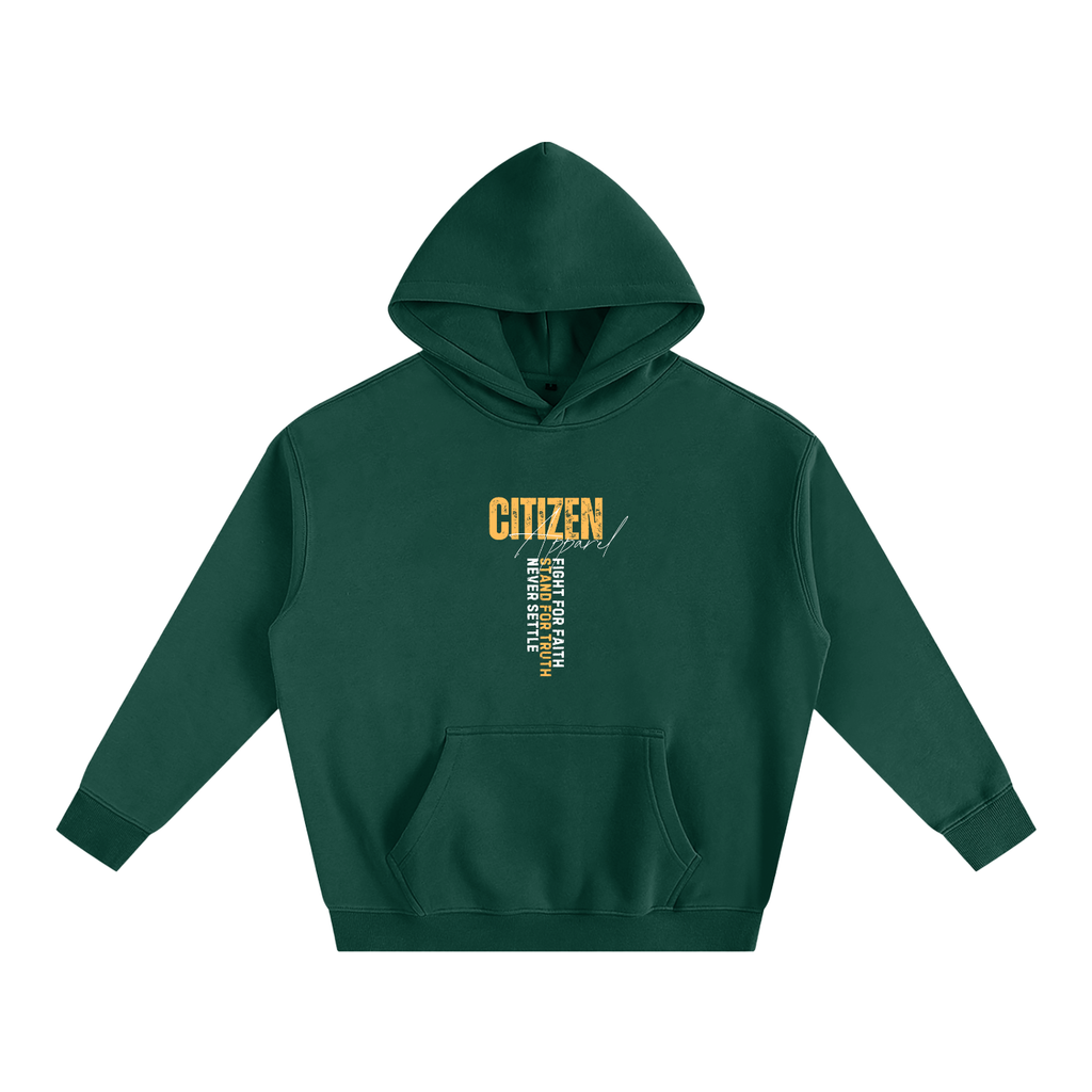 Never Settle | Psalm 144:1 Signature Oversized Hoodie