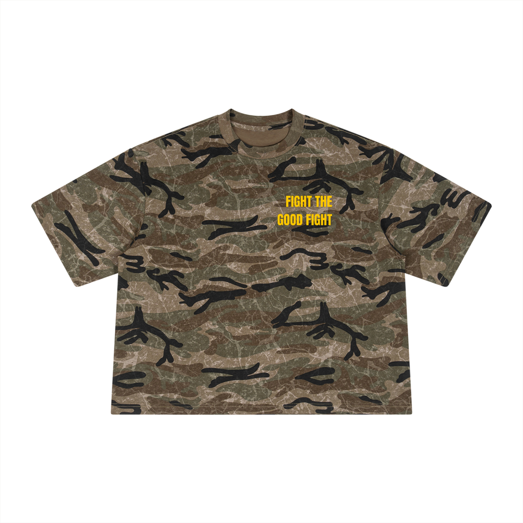 Fight the Good Fight Boxy Camo T-Shirt