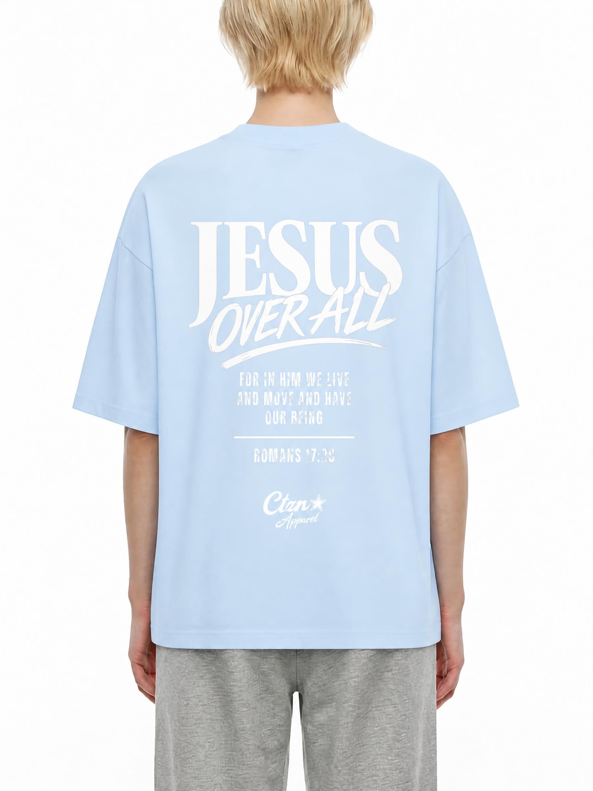 “Jesus Over All” Boxy Drop Shoulder T-Shirt