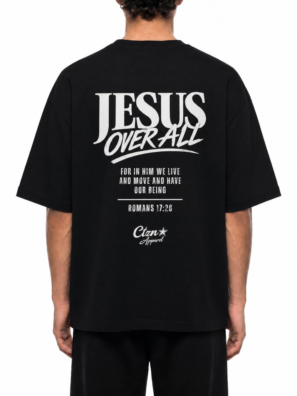 “Jesus Over All” Boxy Drop Shoulder T-Shirt