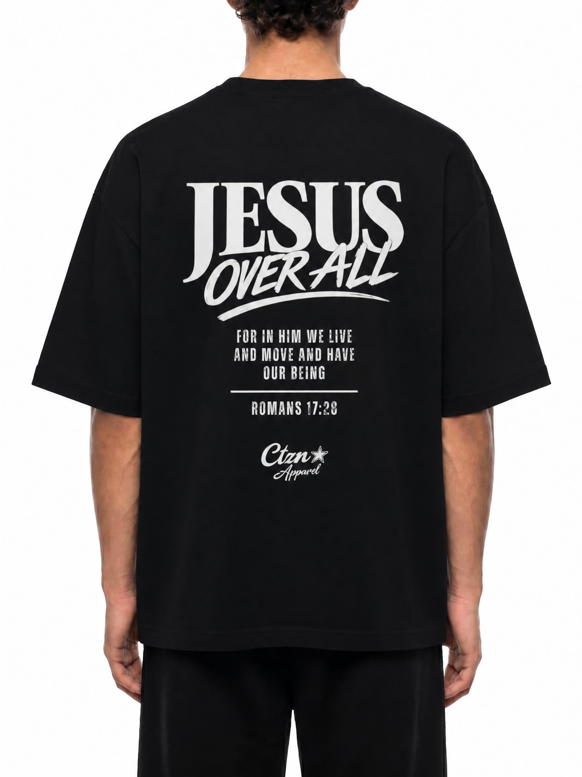 “Jesus Over All” Boxy Drop Shoulder T-Shirt