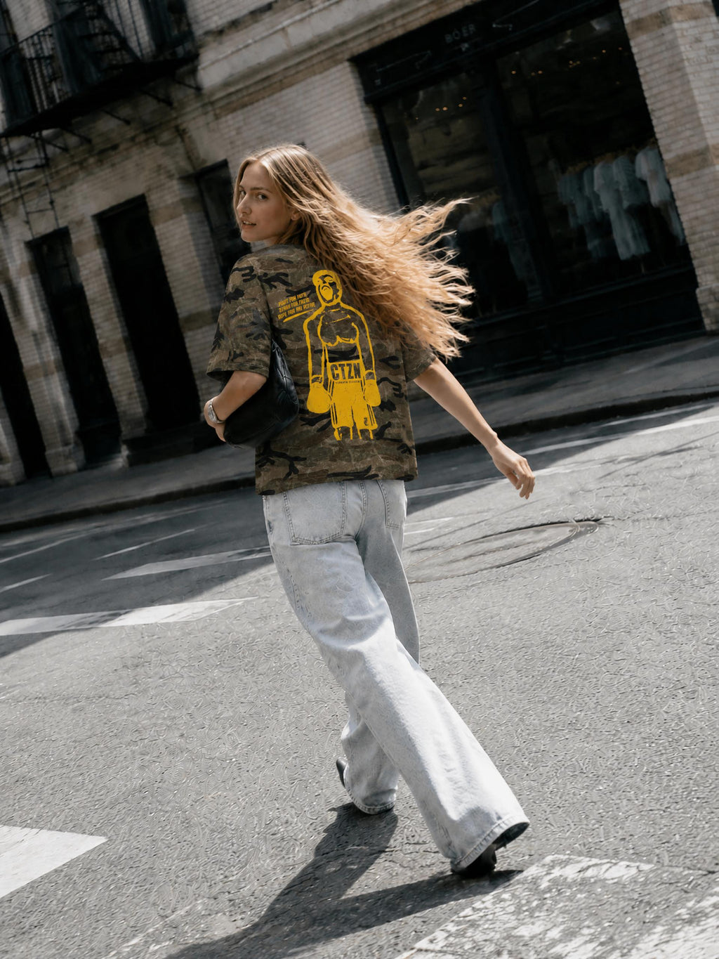 Fight the Good Fight Boxy Camo T-Shirt