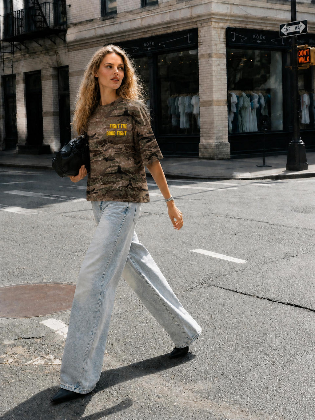 Fight the Good Fight Boxy Camo T-Shirt